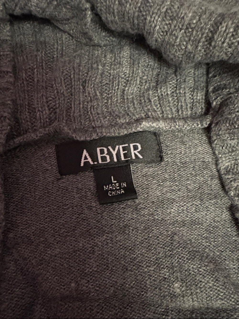 A. Byer Gray Open-Front Ribbed Cardigan - Picture 2 of 2